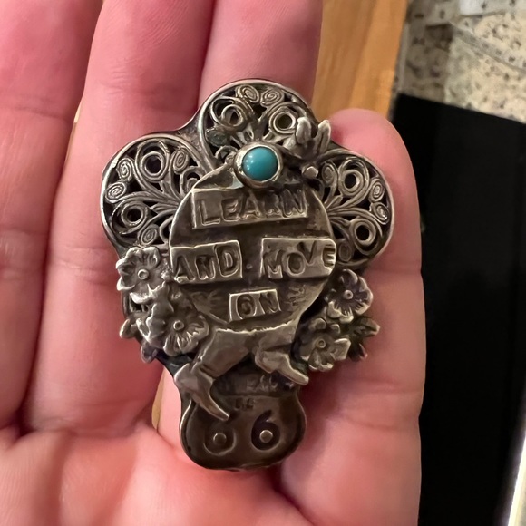 Sweetbird Studio Sterling Silver Learn And Move On Ring 6.75 - Picture 1 of 8